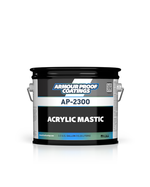 AP-2300 Acrylic Mastic 2024 Rebrand in 3.5 Gallon Pail