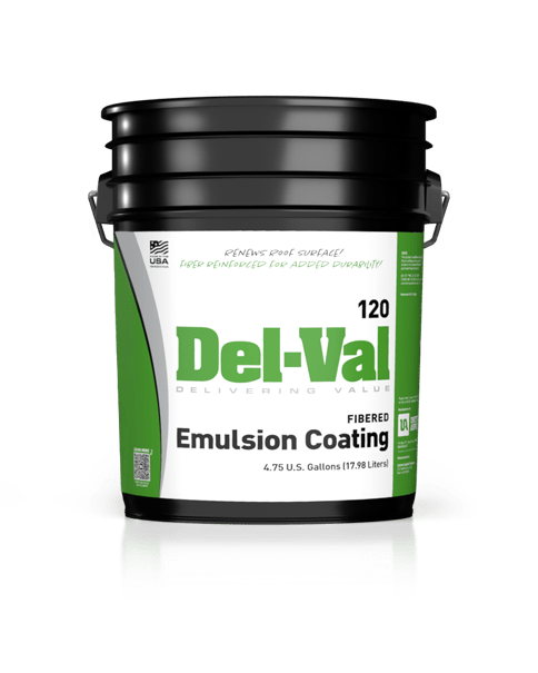 Del-Val 120 Fibered Emulsion Coating in 5 Gallon Bucket