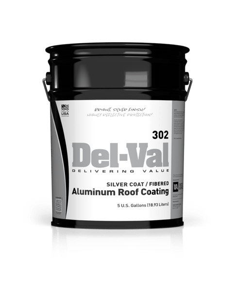 Del-Val 302 Silver Coat Fibered Aluminum Roof Coating