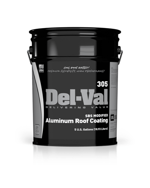 Del-Val 305 SBS Modified Aluminum Roof Coating